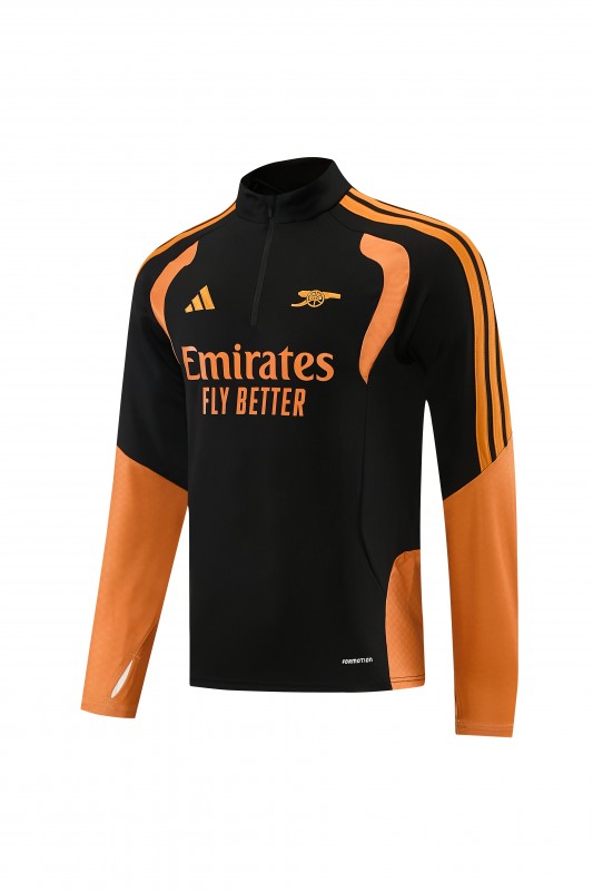 26/27 Arsenal Black Half Zipper Jacket Tracksuit + Long Pants