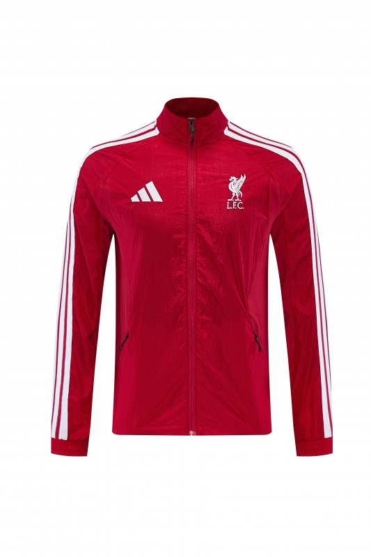 26/27 Liverpool FC Red  Full Zipper Windbreaker Jacket