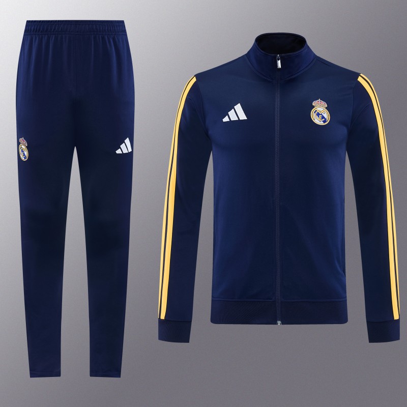 26/27 Real Madrid Royal Blue Full Zipper Jacket Tracksuit + Long Pants