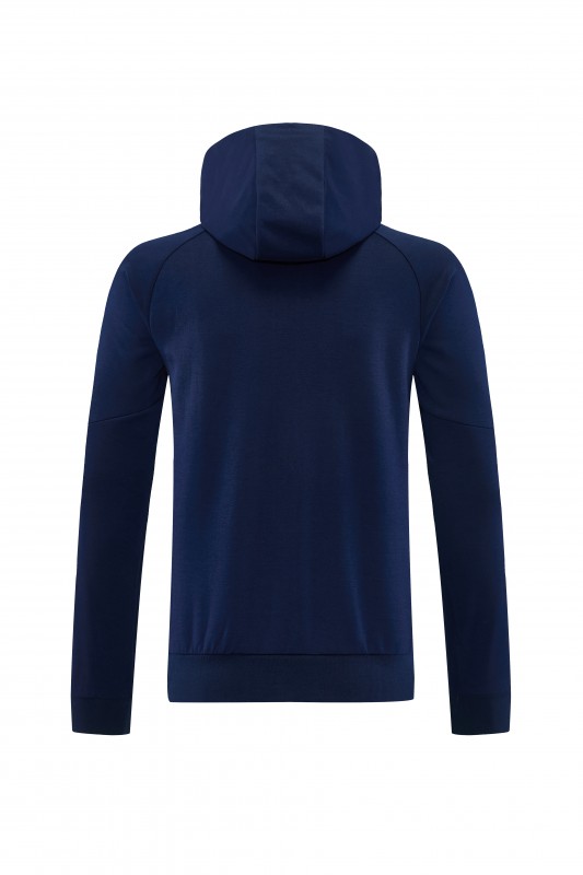 26/27 Adidas M06  Navy Blue Full Zipper Hooded Jacket Tracksuit + Long Pants