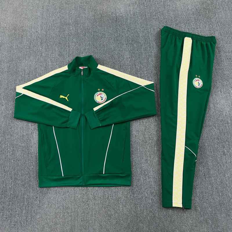 26/27 Senegal  Green Full Zipper Jacket + Long Pants