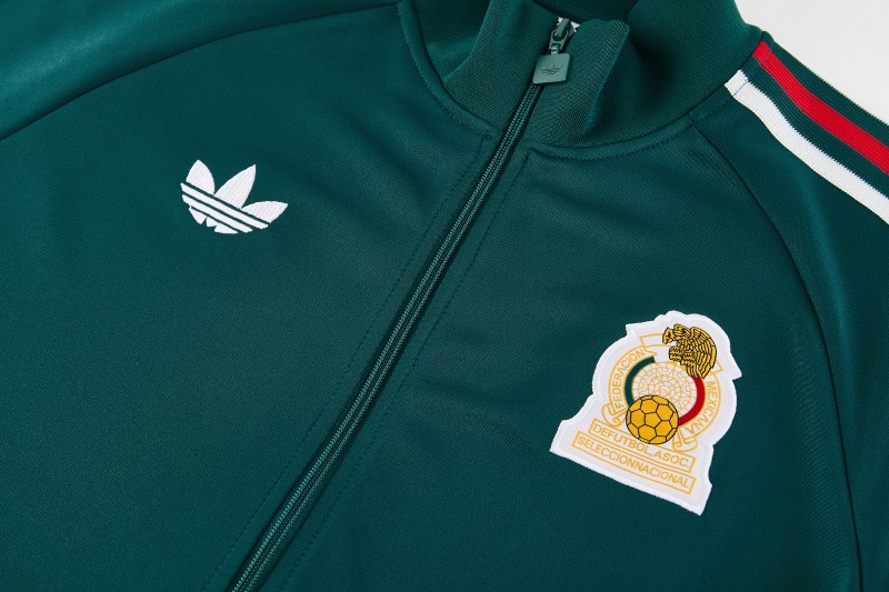26/27 Mexico  Dark Green Full Zipper Jacket + Long Pants