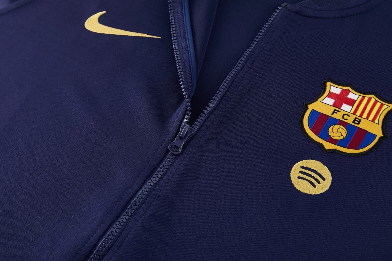 26/27  Barcelona Royal Blue Full Zipper Jacket Tracksuit + Long Pants