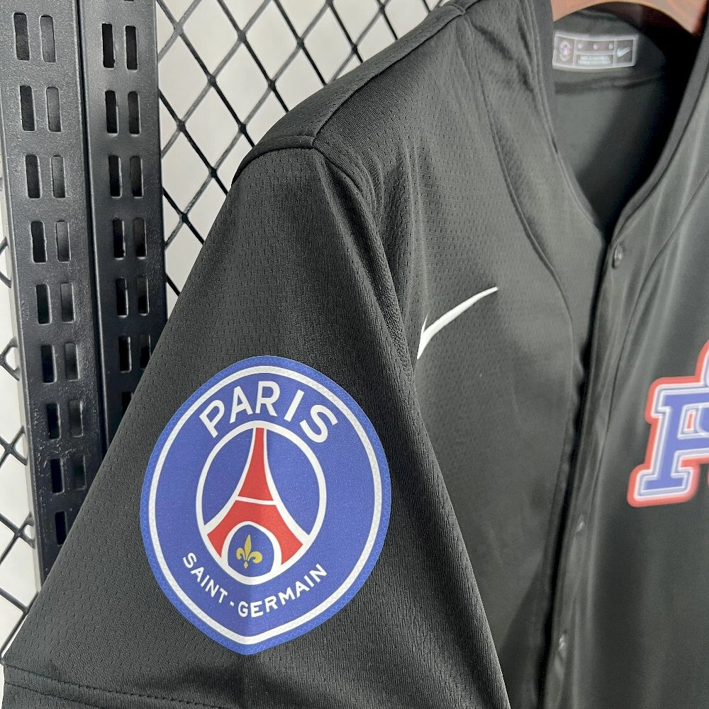 2025/26 PSG MLB Paris Saint-Germain US Pack Black Jersey