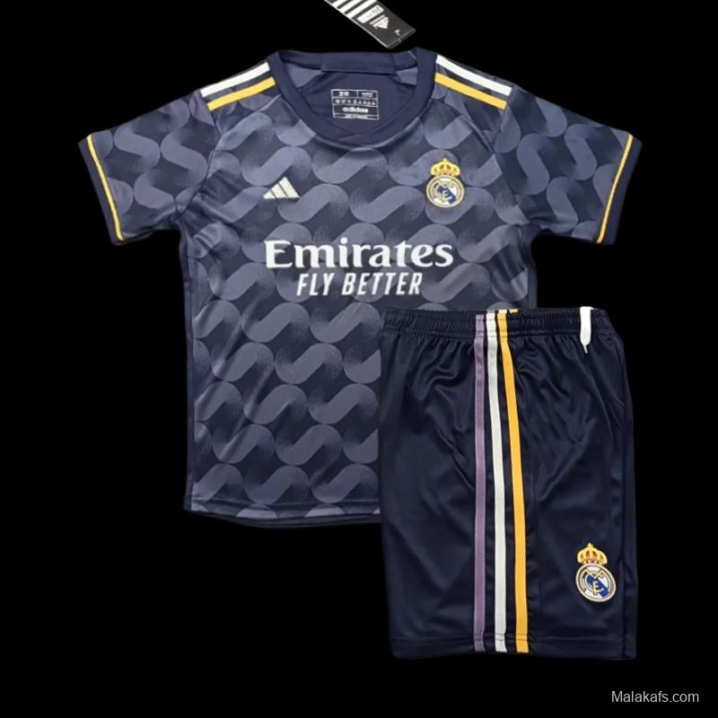 23/24 Kids Real Madrid Away Black Jersey