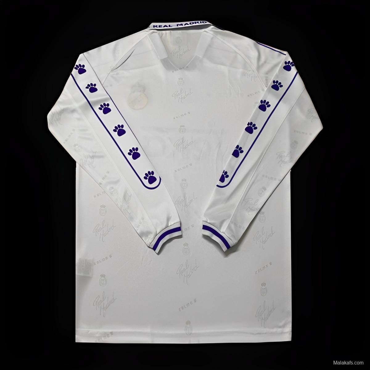 Retro 95/96 Real Madrid Home Long Sleeve Jersey