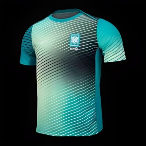 2024 South Korea Pre-Match Diagonal Stripes Jersey