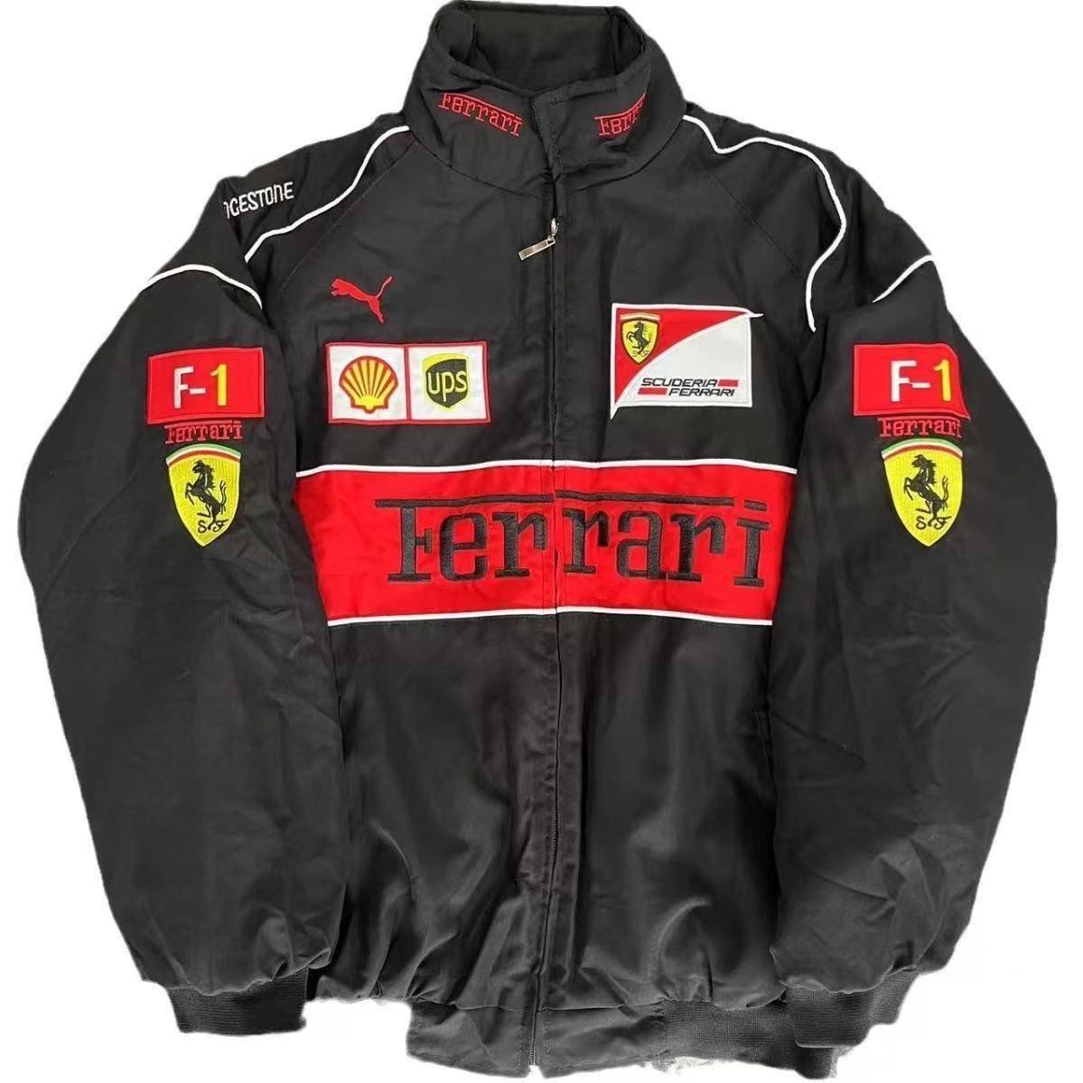 F1 MOTO Jacket Ebroidered Cotton Padded F 1 Racing Jacket