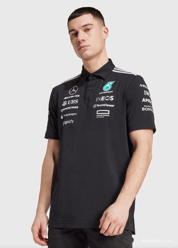 Mercedes F1 Team 2025 Black Polo