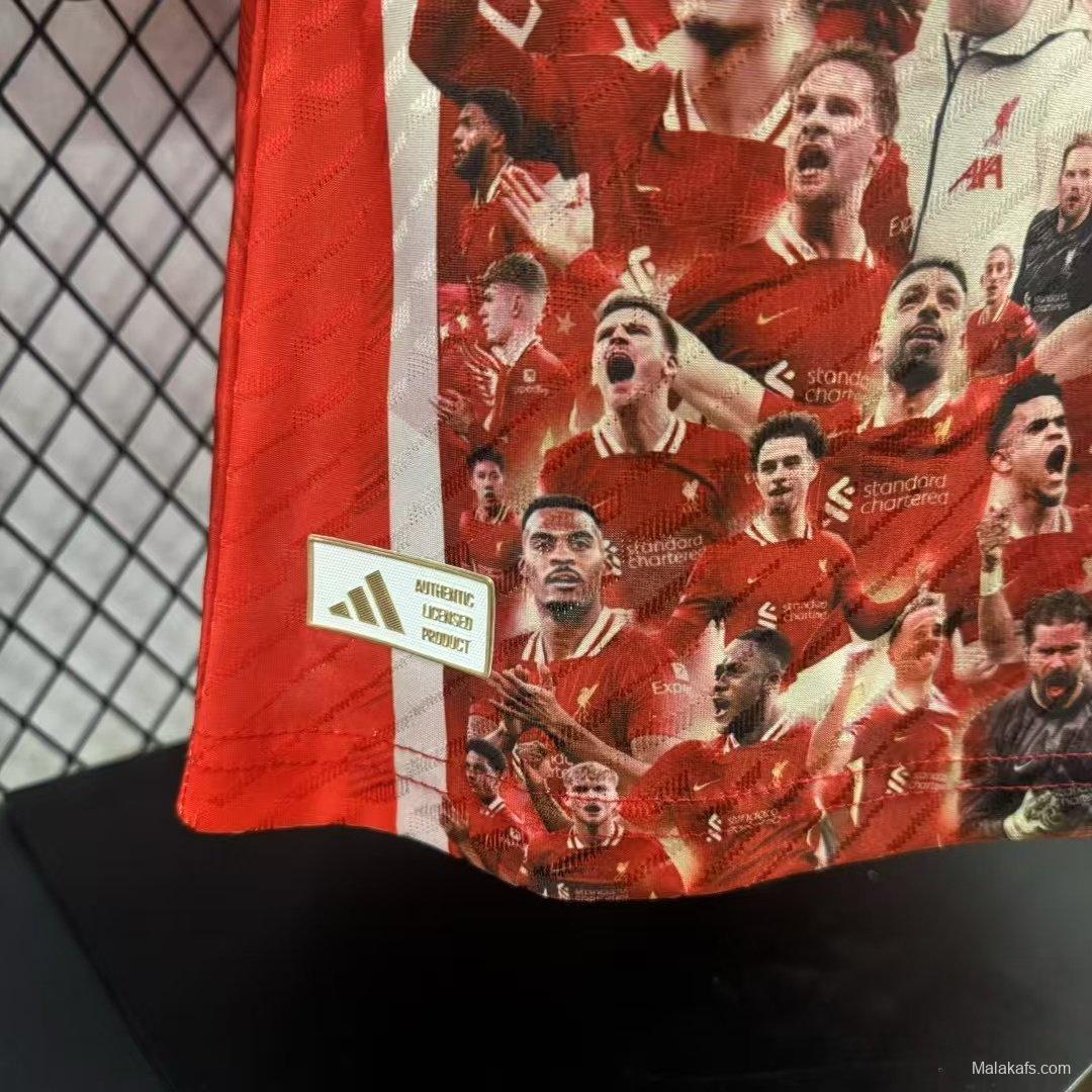 Player Version 25/26 Liverpool 20 Times Champion Jersey
