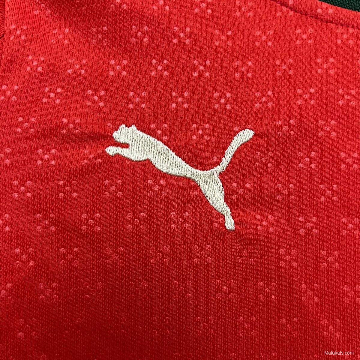 2025 Kids Portugal Home Long Sleeve Jersey