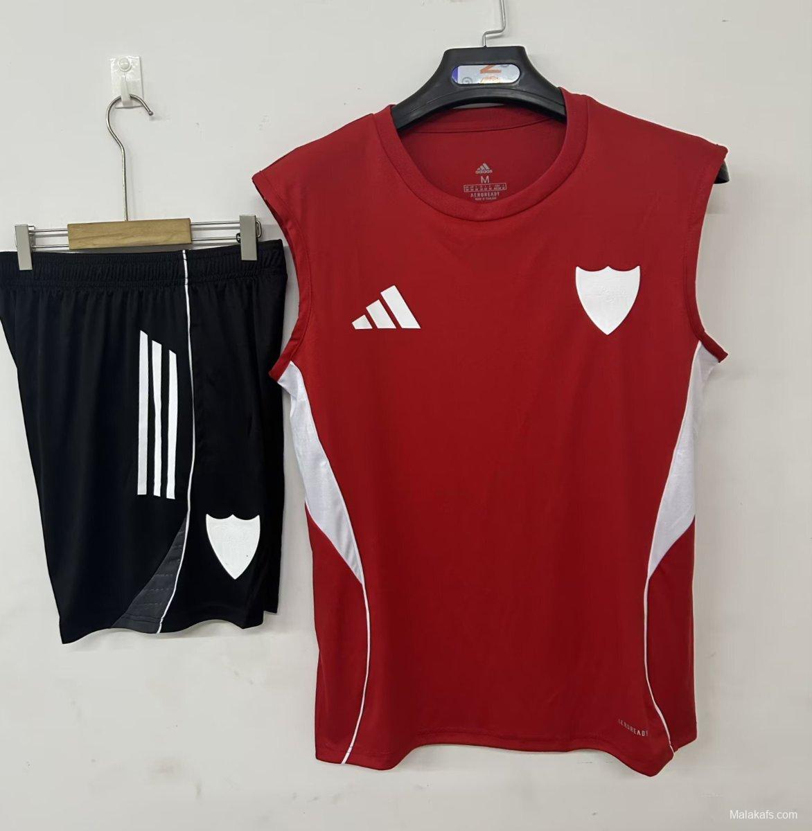 2526 Athletic Bilbao Training Jersey Red+Shorts