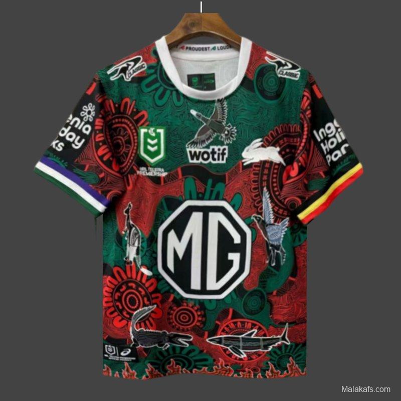 25/26 South Sydney Rabbitohs Green and Red with Indigenous Art Jersey