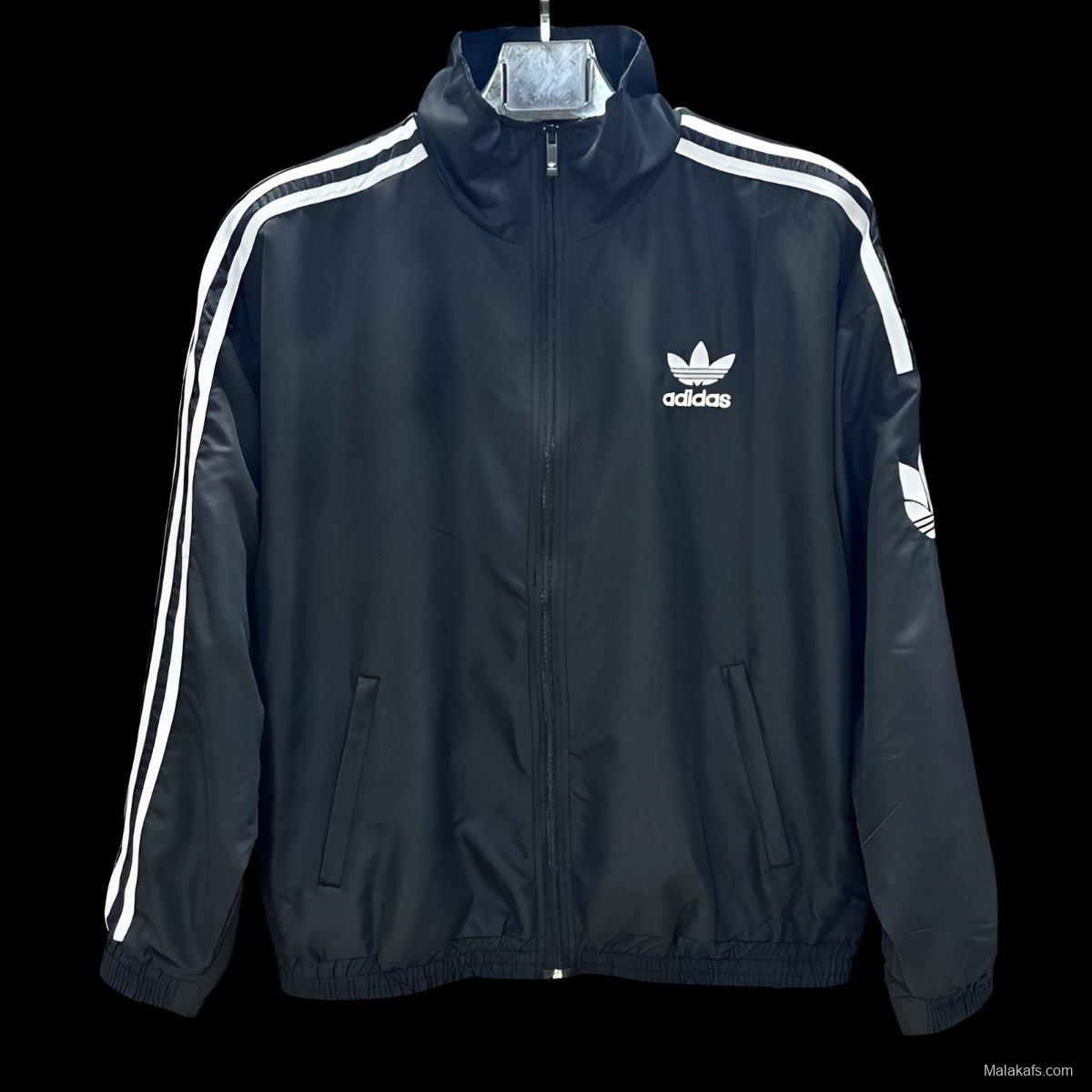 2026 Adidas Navy Full Zipper Windbreaker