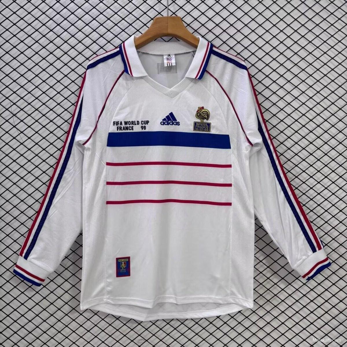 1998 Retro France Away Long Sleeve Jersey