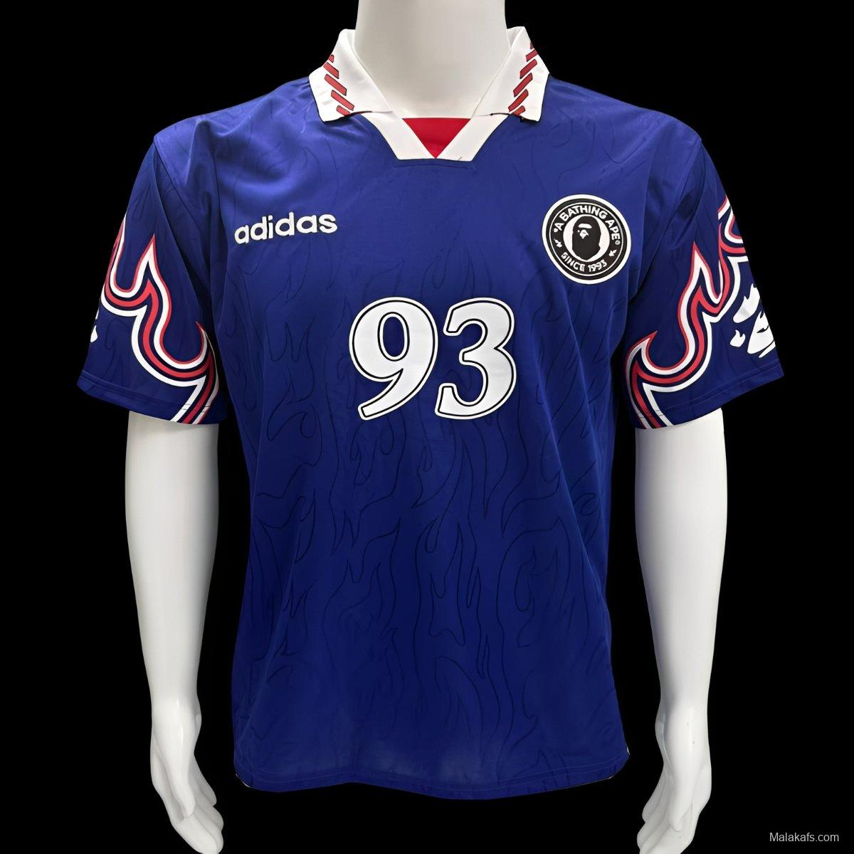 2026 A BATHING APE BAPE X Adidas Flame BLue Jersey