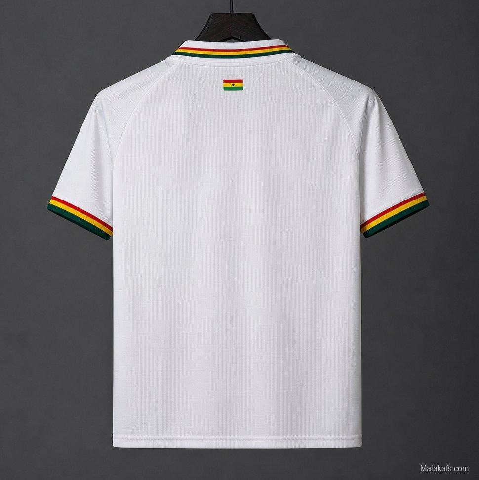 2026 Ghana National White POLO Jersey