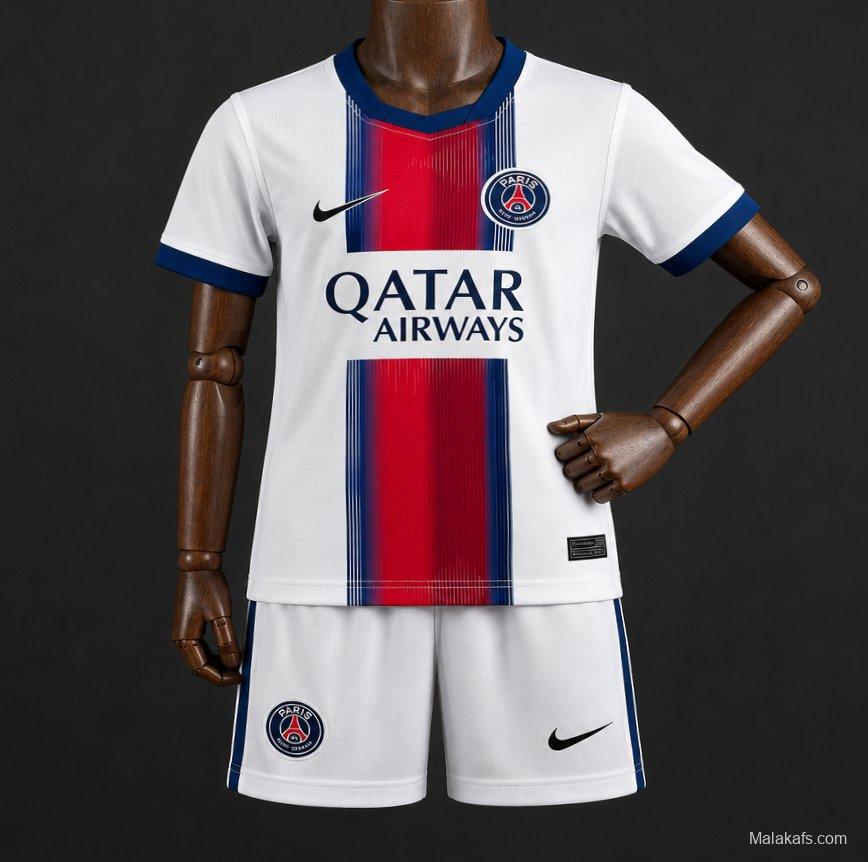 26/27 Kids  Paris Saint-Germain White  Away Jersey Kits
