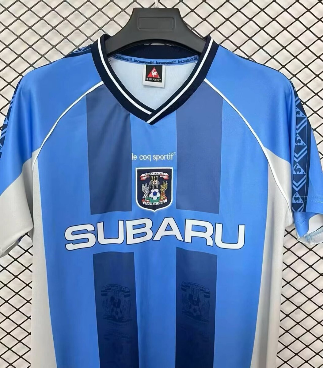 Retro 1995/97 Coventry City Sky Blue & Navy Stripe Home Jersey