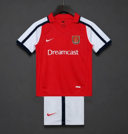 Retro 01/02 Kids Arsenal Red & White Home Jersey