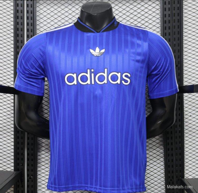 Player Version 2026 Adidas Originals Retro Style Royal Blue Stripe Football Jersey