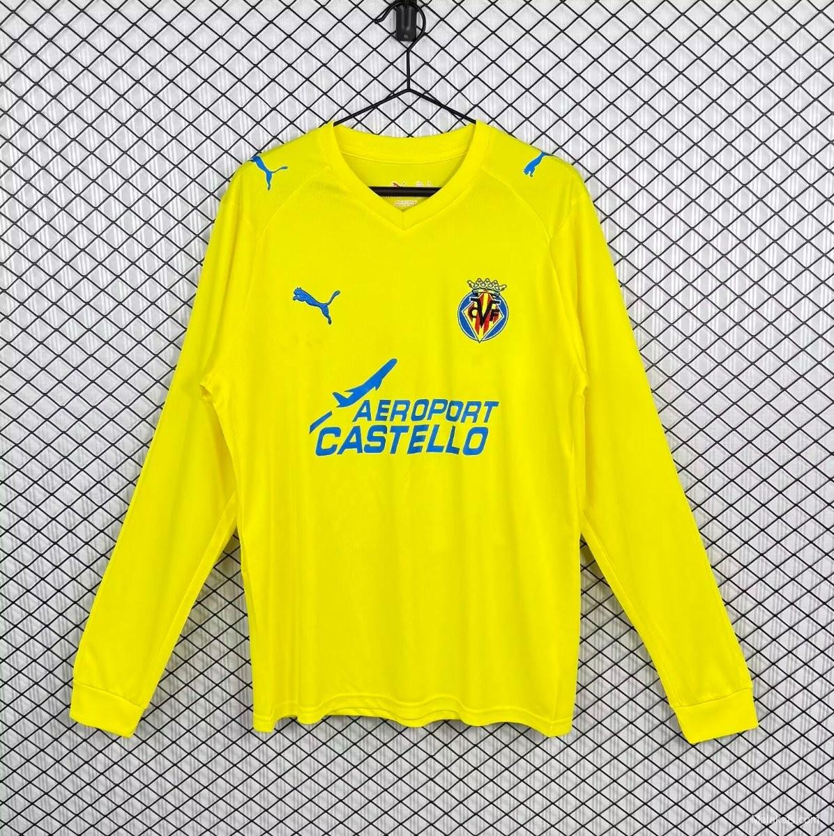 Retro 08/09 Villarreal CF Home Long Sleeve Jersey