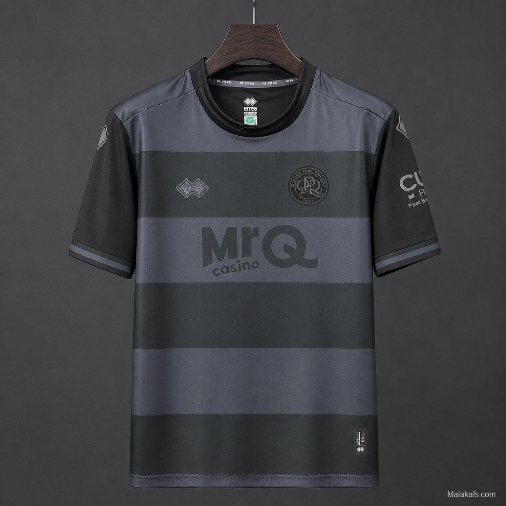26/27 Queens Park Rangers Black & Dark Grey Stripes Third Jersey
