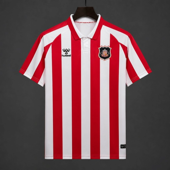 26/27 Sunderland AFC Red & White Stripes Home Jersey