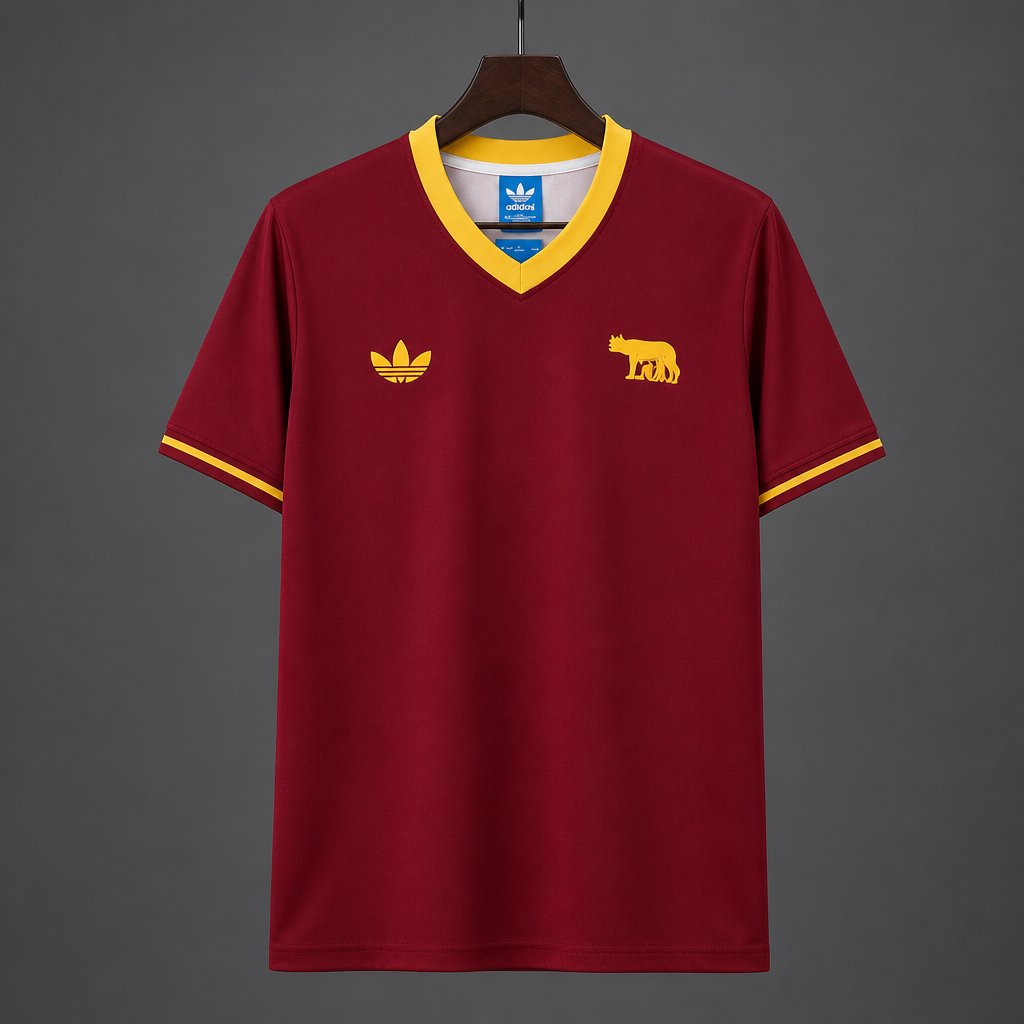 26/27 AS Roma Centenary Retro Red Jersey