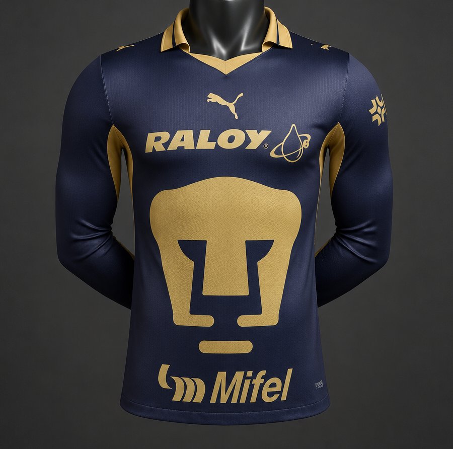 Player Version 26/27 Pumas UNAM Home Long Sleeve Jersey