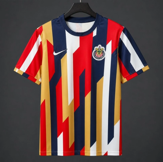 26/27 Chivas Guadalajara Special‑Edition Red‑Gold‑Blue‑White Jersey