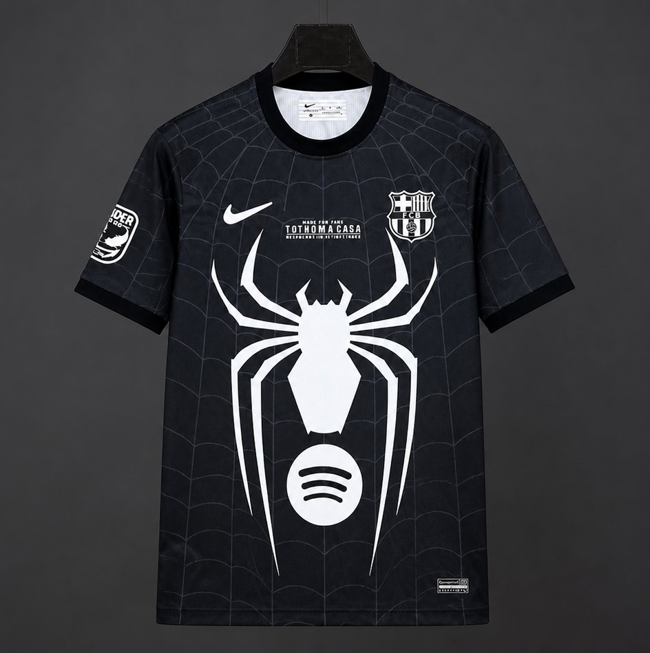 26/27 Barcelona x Spider  Black Jersey